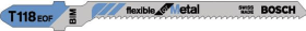 Bosch PRO Metal curve T118EOF Stichsägeblatt, 83 mm, 5-tlg.