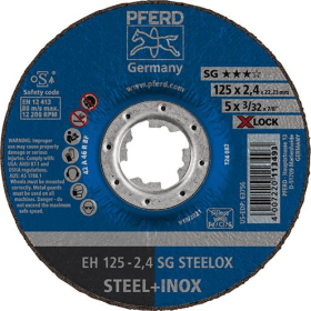 PFERD X-LOCK TRENNSCHEIBE EHT 125-2,4 SG STEELOX/X-LOCK 125X2,4 MM 61340125