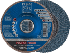 PFERD X-LOCK FÄCHERSCHLEIFSCHEIBEN PFC 125 Z 60 SG POWER STEELOX 125MM 67786126