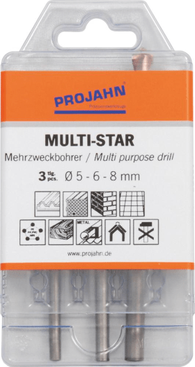 PROJAHN MULTI-STAR MEHRZWECKBOHRER-SATZ 3-TLG. 57001