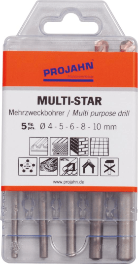 PROJAHN MULTI-STAR MEHRZWECKBOHRER-SATZ 5-TLG. 57002