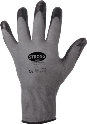 STRONG STRICKHANDSCHUH DATONG NYLON NITRIL GRAU-SCHWARZ GR.10 0602/10