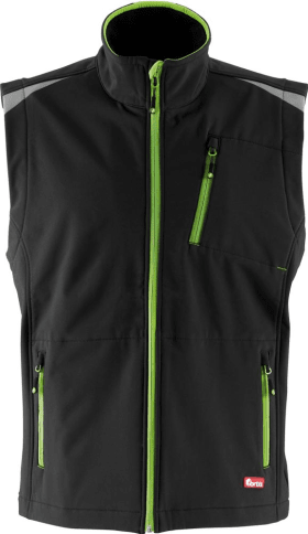 FORTIS Softshellweste TWENTY-FOUR, schwarz-limegreen