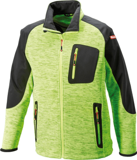 FORTIS Strick-Sofshelljacke TWENTY-FOUR, limegreen-schwarz