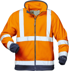 ELYSEE WARNSCHUTZ-FLEECEJACKE BENEDIKT ORANGE-MARINE GR.S 4025888166668