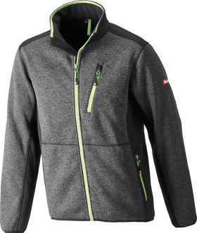 FORTIS Strick-Softshelljacke TWENTY-FOUR, dunkelgrau-limegreen