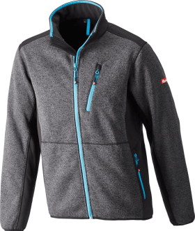 FORTIS Strick-Softshelljacke TWENTY-FOUR, dunkelgrau-türkis 