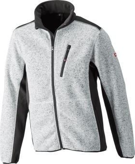 FORTIS Strick-Softshelljacke TWENTY-FOUR, hellgrau-schwarz