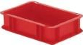 LA-KA-PE Transport-Stapelkasten B300xT200xH75 mm rot, geschlossen ohne Griffloch