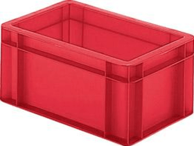 LA-KA-PE Transport-Stapelkasten B300xT200xH145 mm rot, geschlossen ohne Griffloch