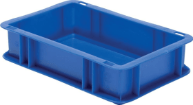 LA-KA-PE Transport-Stapelkasten B300xT200xH75 mm blau, geschlossen ohne Griffloch