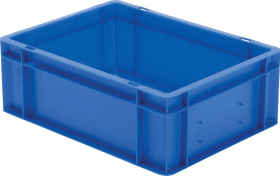 LA-KA-PE Transport-Stapelkasten B400xT300xH145 mm blau, geschlossen ohne Griffloch