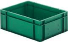 LA-KA-PE Transport-Stapelkasten B400xT300xH145 mm grün, geschlossen ohne Griffloch