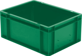 LA-KA-PE Transport-Stapelkasten B400xT300xH175 mm grün, geschlossen ohne Griffloch