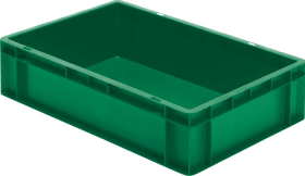 LA-KA-PE Transport-Stapelkasten B600xT400xH145 mm grün, geschlossen ohne Griffloch