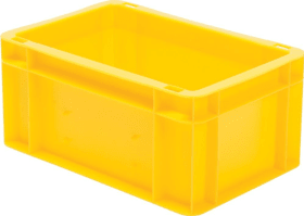 LA-KA-PE Transport-Stapelkasten B300xT200xH145 mm gelb, geschlossen ohne Griffloch