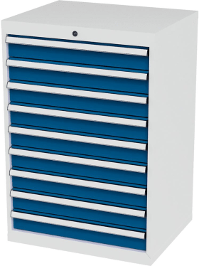 Schubladenschrank FS7 9S H1020mm RAL7035/5010FORUM
