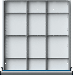 Schubladeneinteilungssatzfür FH 60mm 1/3 Teilung f.Schublade B500xT540 mm