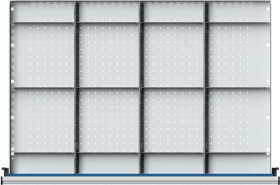 Schubladeneinteilungssatzfür FH60mm 1/4 Teilung f.Schublade B900xT600mm