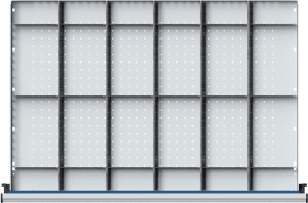 Schubladeneinteilungssatzfür FH180mm 1/6 Teilung f.Schublade B900xT600mm