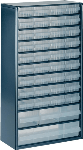 SL-Magazin Typ 1240-123 B306xT150xH552 mm mit 40 Schubladen sort.