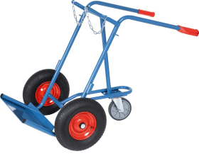 Stahlfl.-Karre m.Stützradf.2Fl.40-50 l Vollgummi fetra