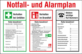 SafetyMarking Notfall- und Alarmplan B600xH400 mm Kunststoff 