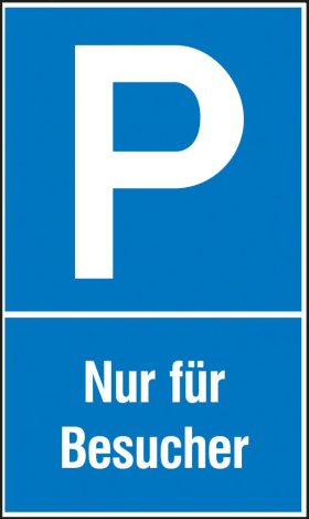 WOLK PARKPLATZSCHILD NUR FÜR BESUCHER 250X400MM KUNSTSTOFF 410.5114