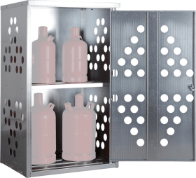 Kleingasflaschenschrank f.10Fl.1TürR,vzg