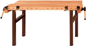 Anke Schreinerhobelbank B1500xT 650xH850mm Plattenmaß B1500xT650 mm 2 Paar Steck-Spannbacken