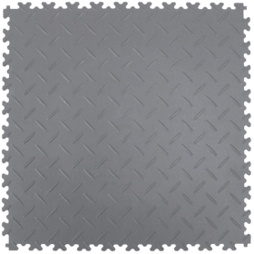 Bodenfliese PVC, dunkelgrau, diamantprofil, 4mm, 505x505mm