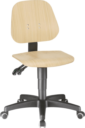 Bimos Arbeitsstuhl 9653-3000 Unitec 2 Sitzhöhe 440-620 mm mit Rollen, Holz
