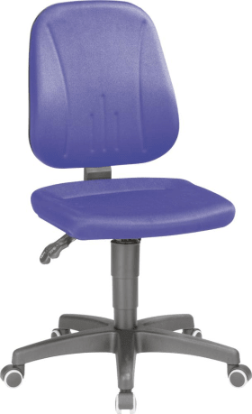 Bimos Arbeitsstuhl 9653-CI02 Unitec 2 Sitzhöhe 440-620 mm mit Rollen, Stoff blau
