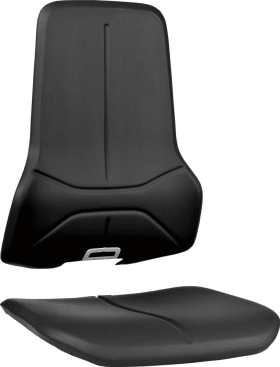 Polsterelement Kunstleder schwarz für Arbeitsstuhl Neon