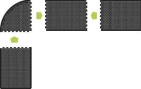 Arbeitsplatzmatte YOGA DOME Basic schwarz B90xT90 cm