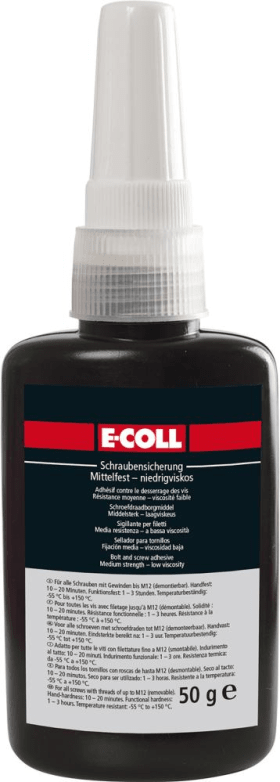 E-COLL SCHRAUBENSICHERUNG MITTELFEST/ NIEDRIGVISKOS 50G FLASCHE 4317784179690