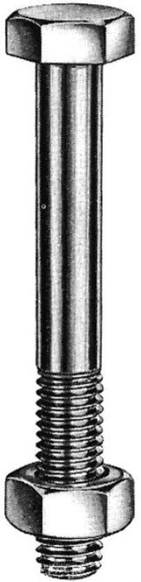 6-KT.-BAUSCHRAUBEN DIN 601 MIT MUTTER VERZINKT VOLLSCHAFT M12X320 MM HP