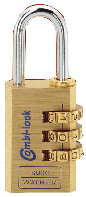 Vorhangschloss Messing Combi Lock 80/30mm Burg-Wächter BURG WÄCHTER