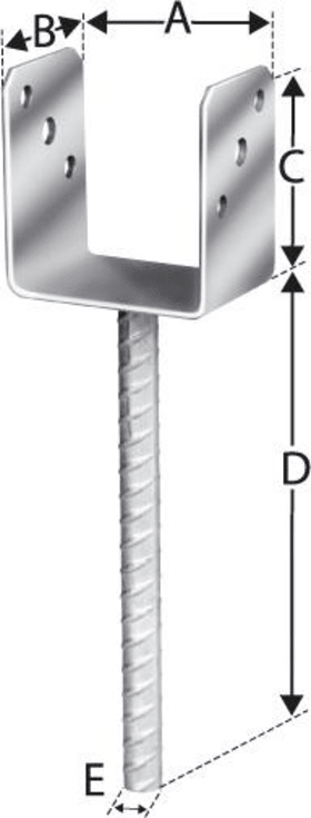 U-PFOSTENTRÄGER FVZ IMPORT CE 71 X 60 X 100 X CA. 16 x 4,0 mm