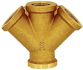 Verteiler 2-fach, MessingIG G1/2" RIEGLER