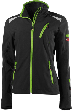 FORTIS DAMEN-SOFTSHELLJACKE TWENTY FOUR SCHWARZ-LIMEGREEN GR.L 101003700-200-L