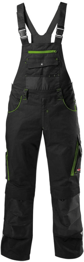 FORTIS H-Latzhose 24, schw./limegreen, Gr. 64