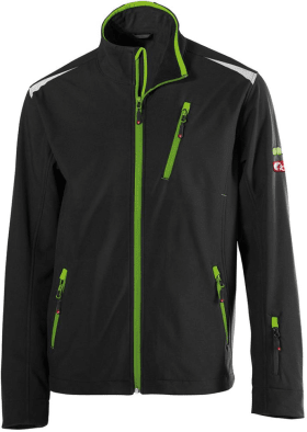 FORTIS SHOFTSHELLJACKE TWENTY-FOUR SCHWARZ-LIMEGREEN GR.L 101003600-200-L