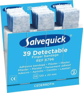 SALVEQUICK PLASTER FINGERVERBÄNDE 42097 DETEKTIERBAR 1X39 PFLASTER