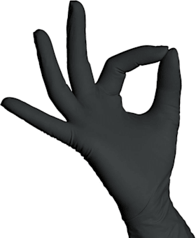 STRONG EINWEGHANDSCHUH SHATIN NITRIL SCHWARZ PUDERF. GR.9(BOX A100ST.)0436/9