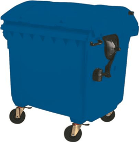 MÜLLCONTAINER KST M. RUNDDECKEL 1100 L BLAU 4332163896166