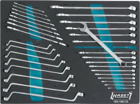 HAZET WERKZEUGMODUL 3/3+ DOPPEL-MAUL-/ RING-/DOPPELRINGSCHLÜSSEL 163-140/33