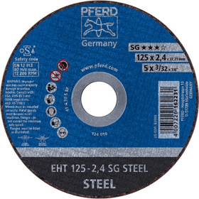 PFERD TRENNSCHEIBE EHT 125-2,4 SG STEEL 125X2,4MM GERADE 61321222