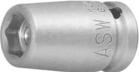 Kraft- Steckschlüsseleinsatz mit Magnet 1/4" 7mm ASW