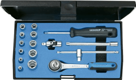 GEDORE Steckschlüssel-Satz 1/4" 16-tlg 6-kant 4-13 mm